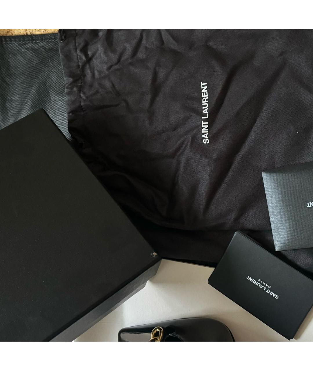 SAINT LAURENT Черные туфли из лакированной кожи, фото 7