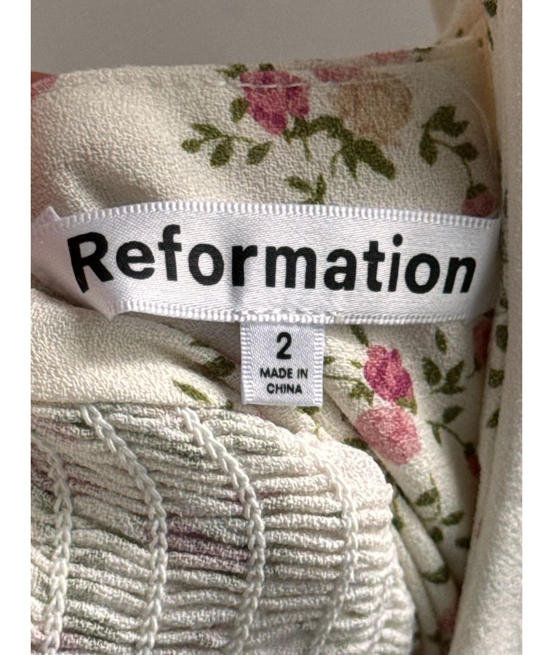 REFORMATION Мульти вискозное повседневное платье, фото 3