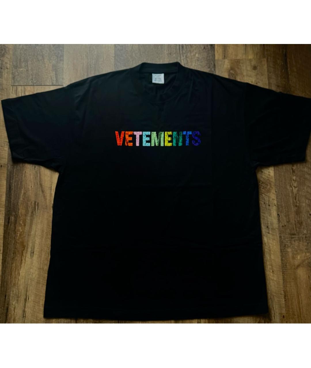 VETEMENTS Черная футболка, фото 5