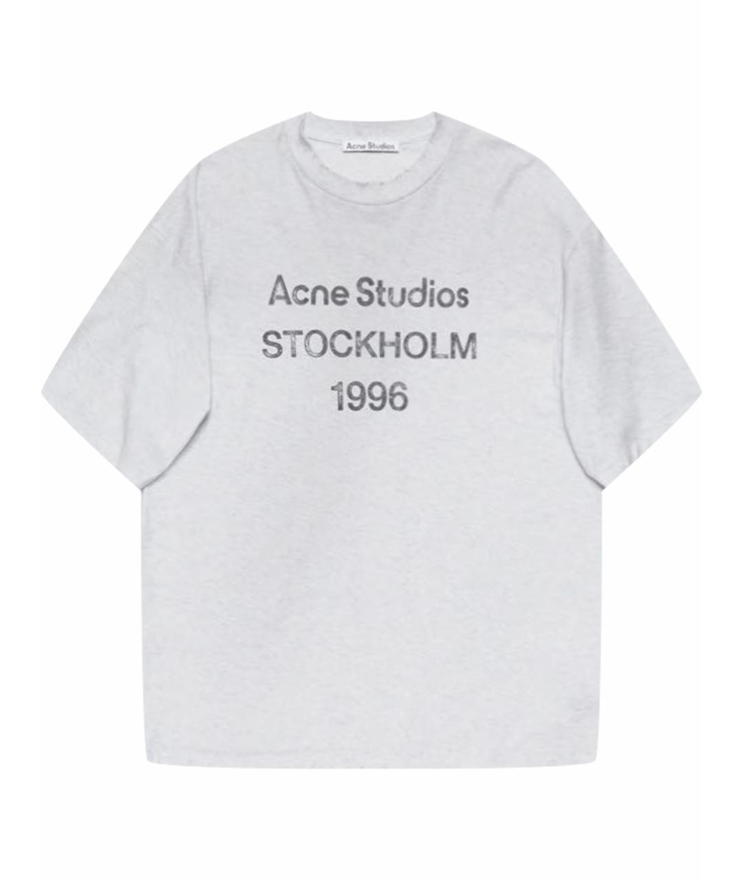 ACNE STUDIOS Серая хлопковая майка, фото 1