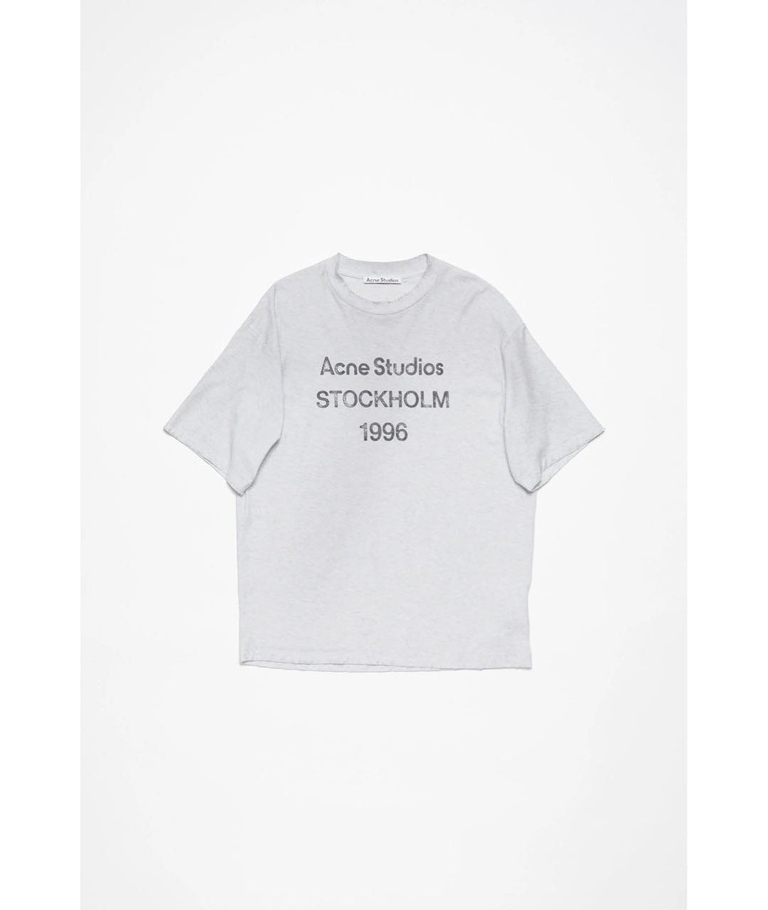 ACNE STUDIOS Серая хлопковая майка, фото 3