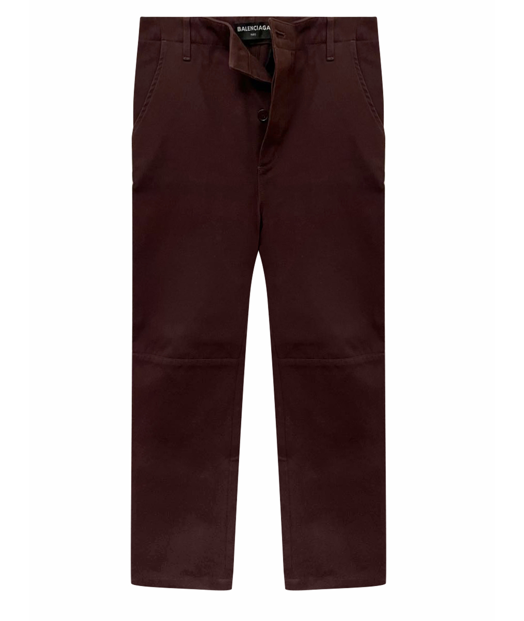 BALENCIAGA Бордовые хлопковые брюки чинос, фото 1