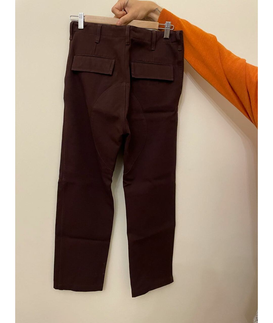BALENCIAGA Бордовые хлопковые брюки чинос, фото 2