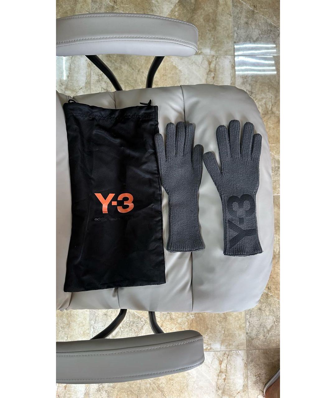 Y-3 Серые перчатки, фото 6