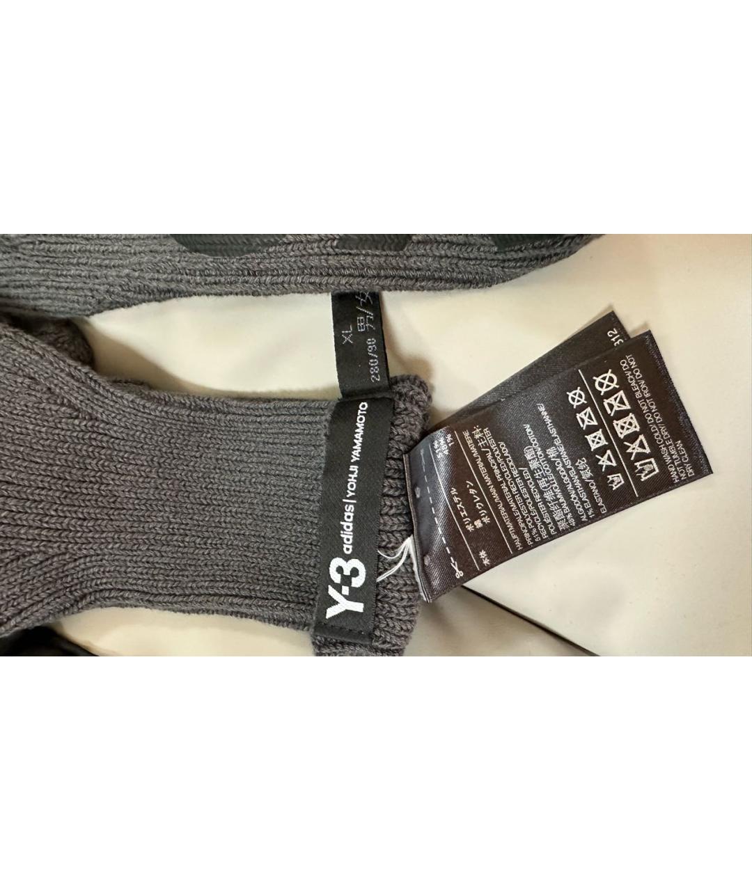 Y-3 Серые перчатки, фото 4