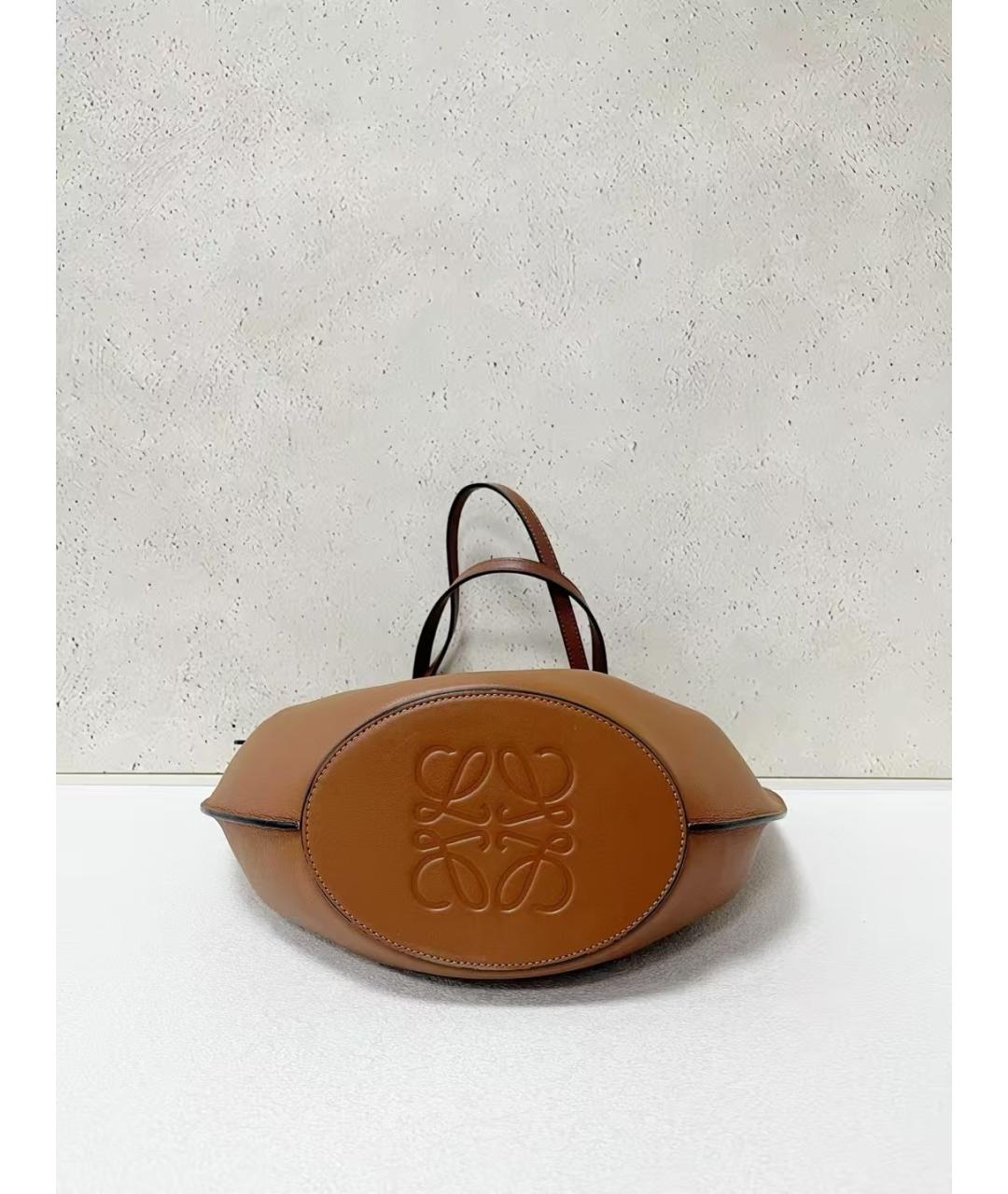 LOEWE Коричневая кожаная сумка тоут, фото 5