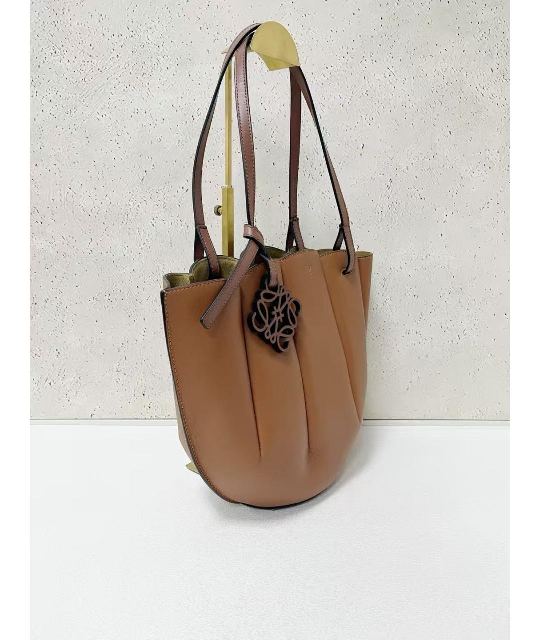 LOEWE Коричневая кожаная сумка тоут, фото 3