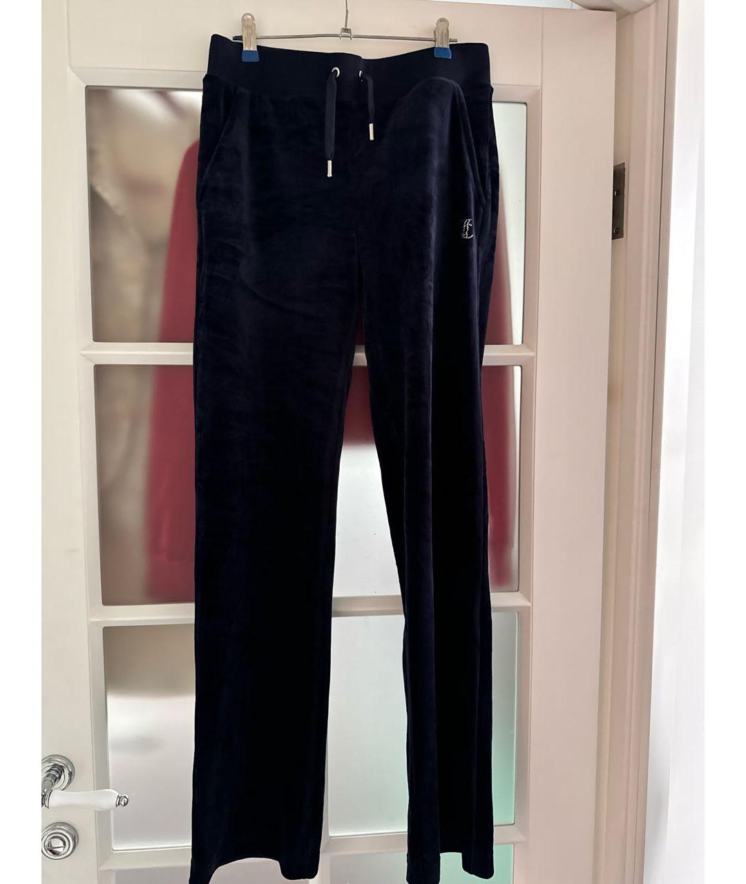 JUICY COUTURE Темно-синий велюровый костюм с брюками, фото 3