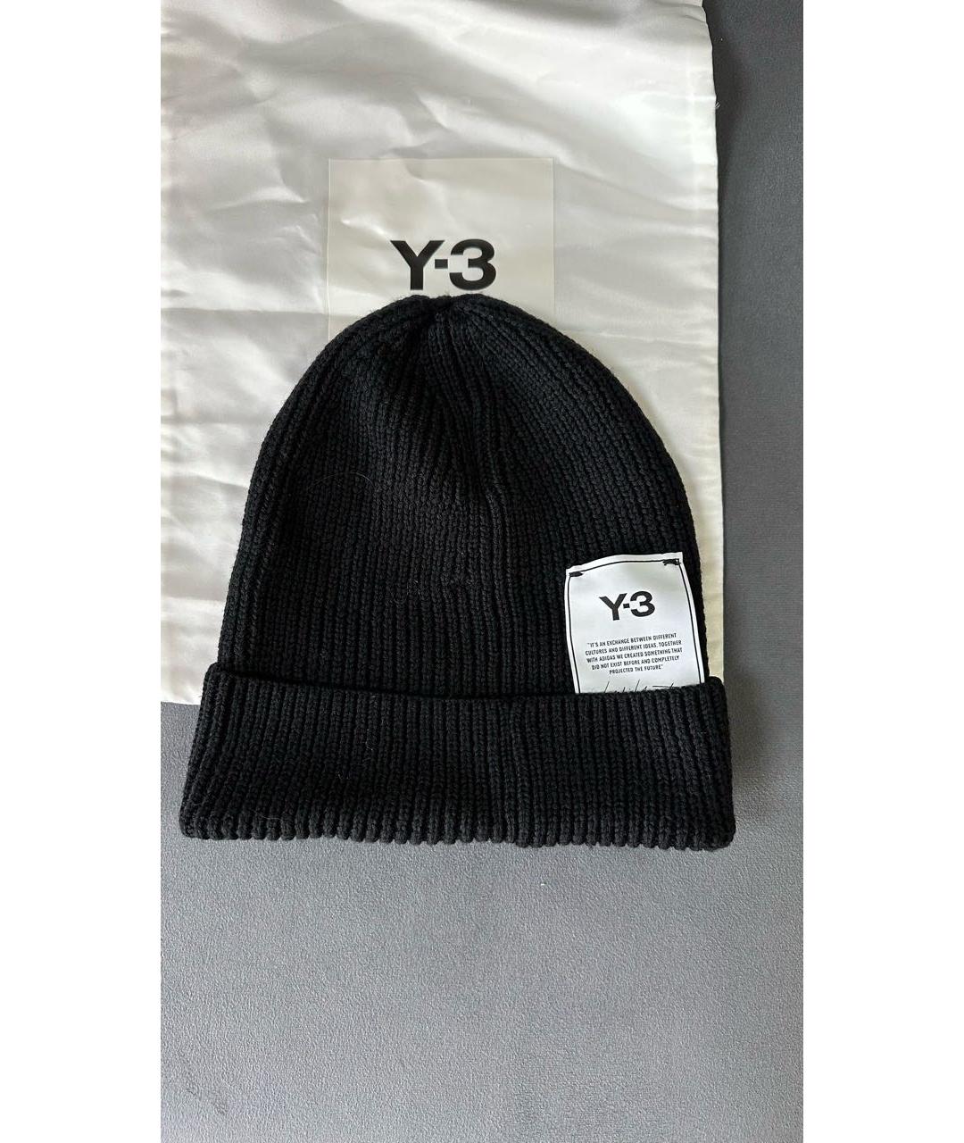 Y-3 Черная шерстяная шапка, фото 4