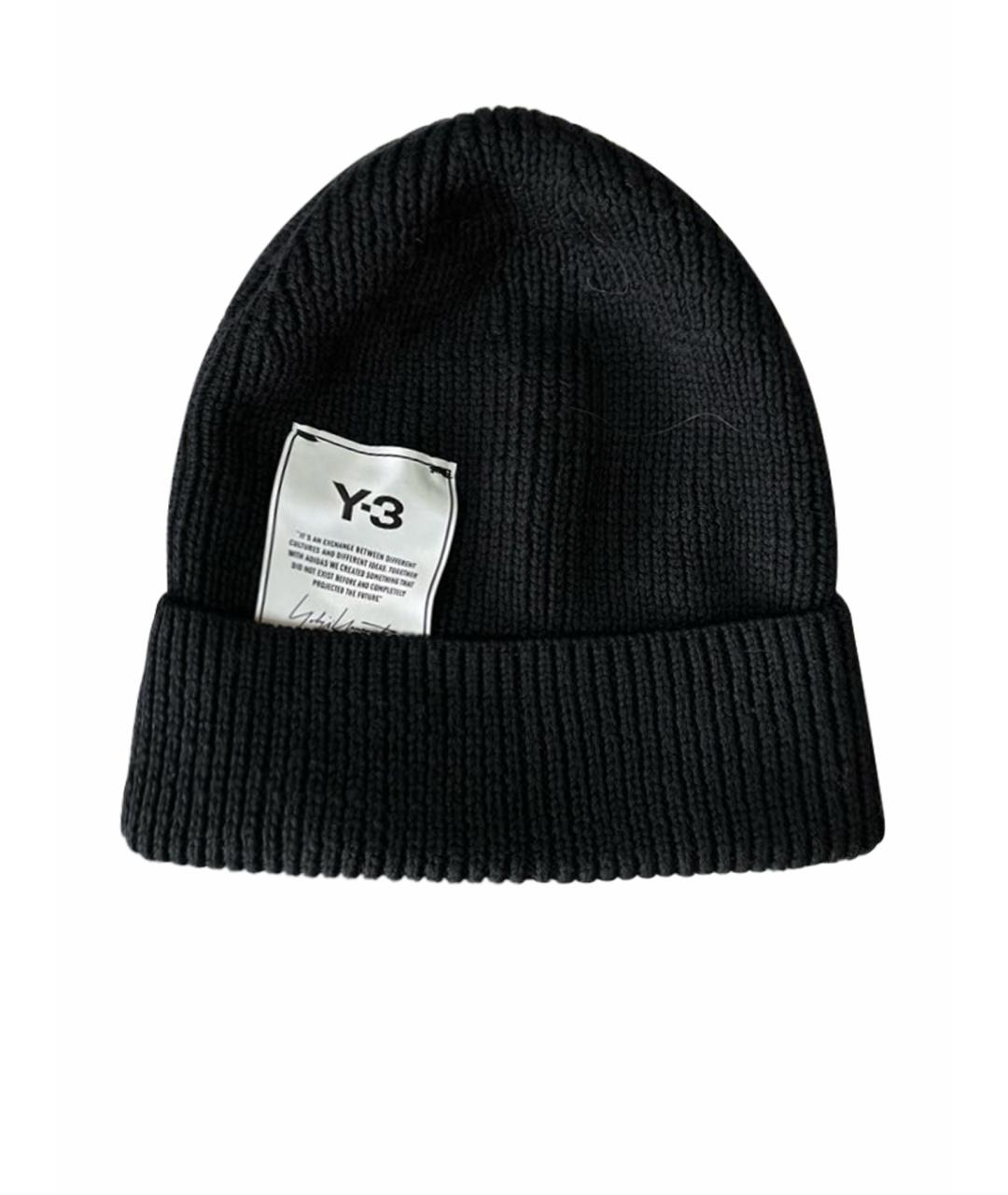 Y-3 Черная шерстяная шапка, фото 1