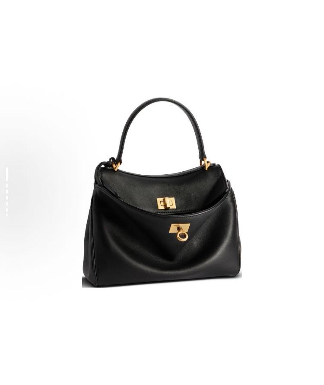 BALENCIAGA Черная кожаная сумка тоут, фото 3