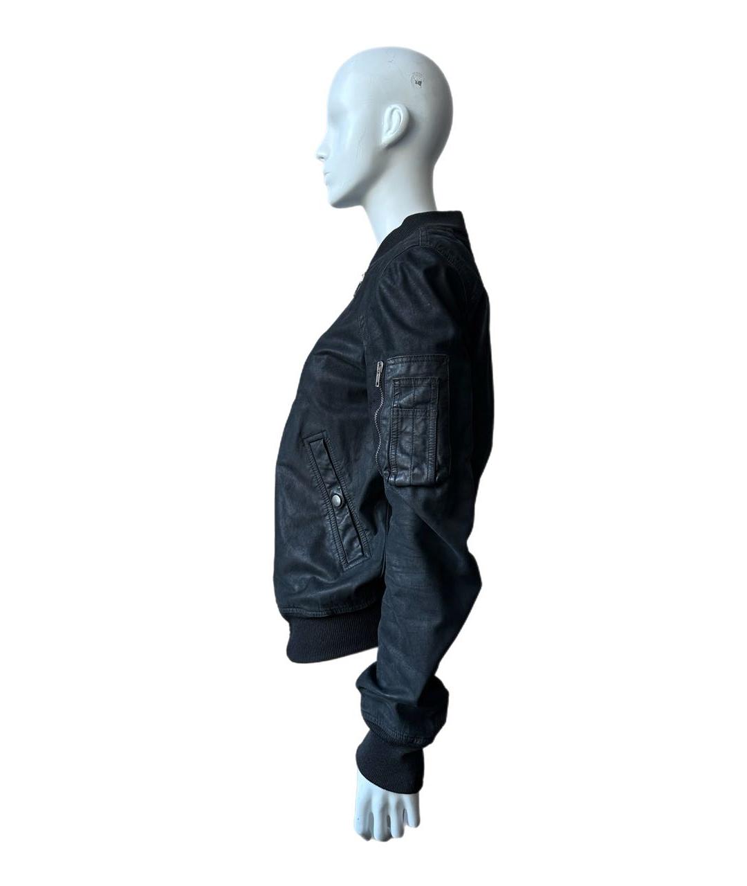 RICK OWENS Черная кожаная куртка, фото 5