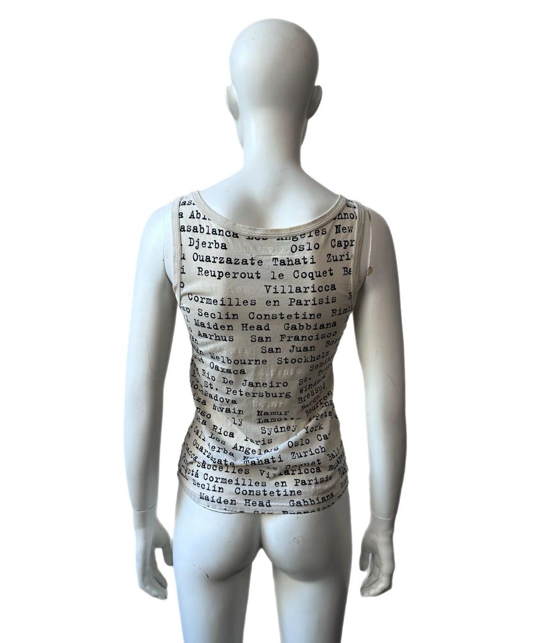 MM6 MAISON MARGIELA Бежевая хлопковая майка, фото 3