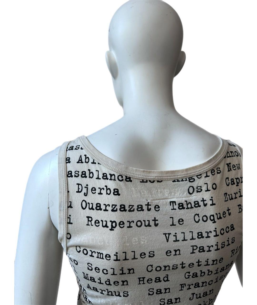 MM6 MAISON MARGIELA Бежевая хлопковая майка, фото 4