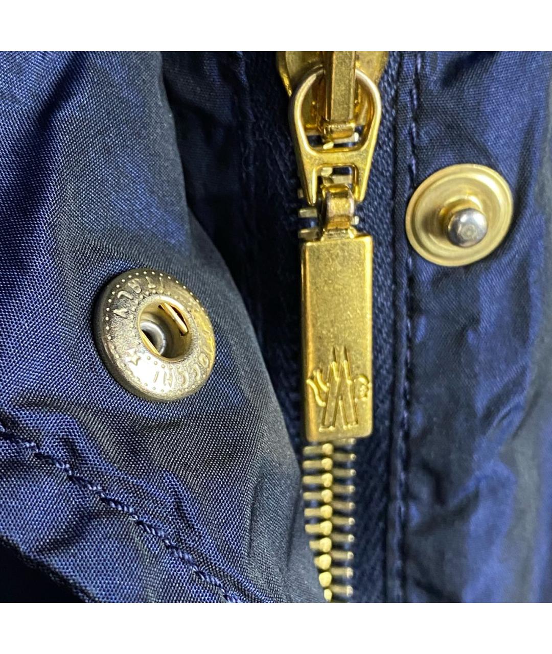 MONCLER Темно-синяя полиамидовая куртка, фото 6