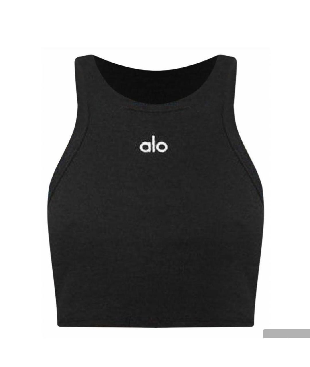 ALO YOGA Черная майка, фото 4