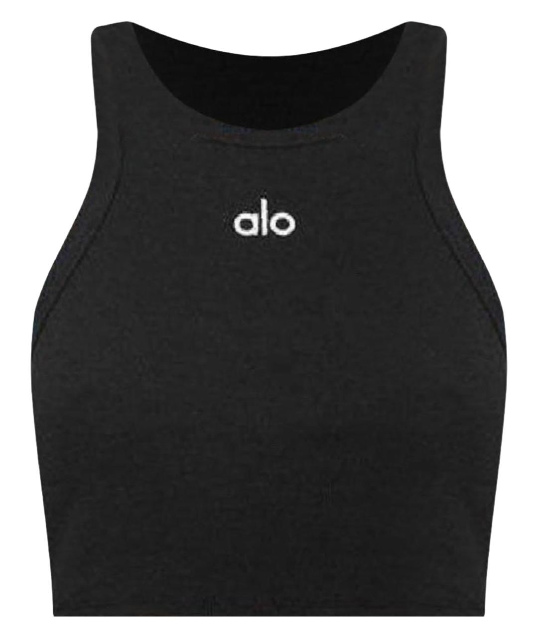 ALO YOGA Черная майка, фото 1