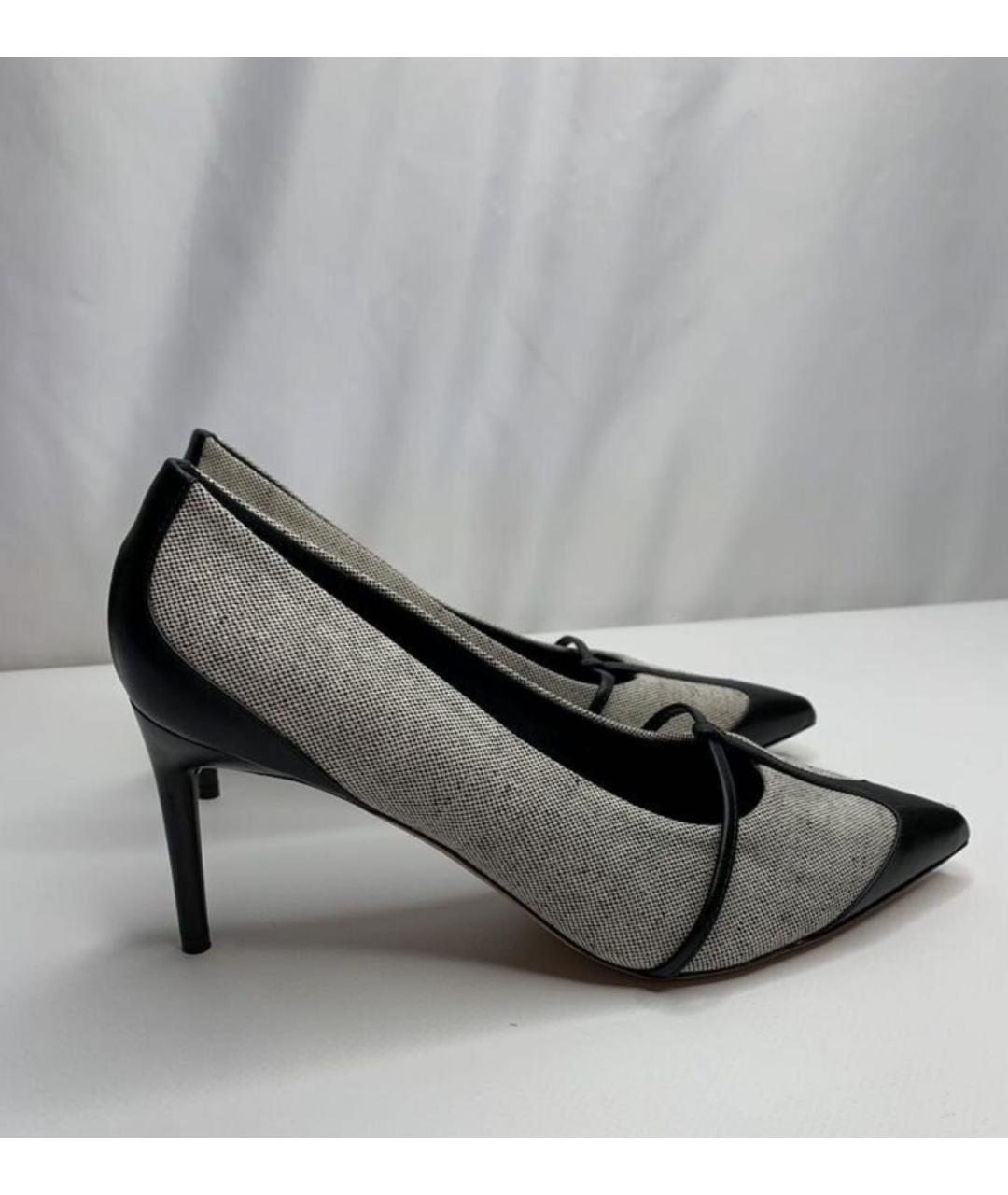 MAX MARA Серые кожаные туфли, фото 6