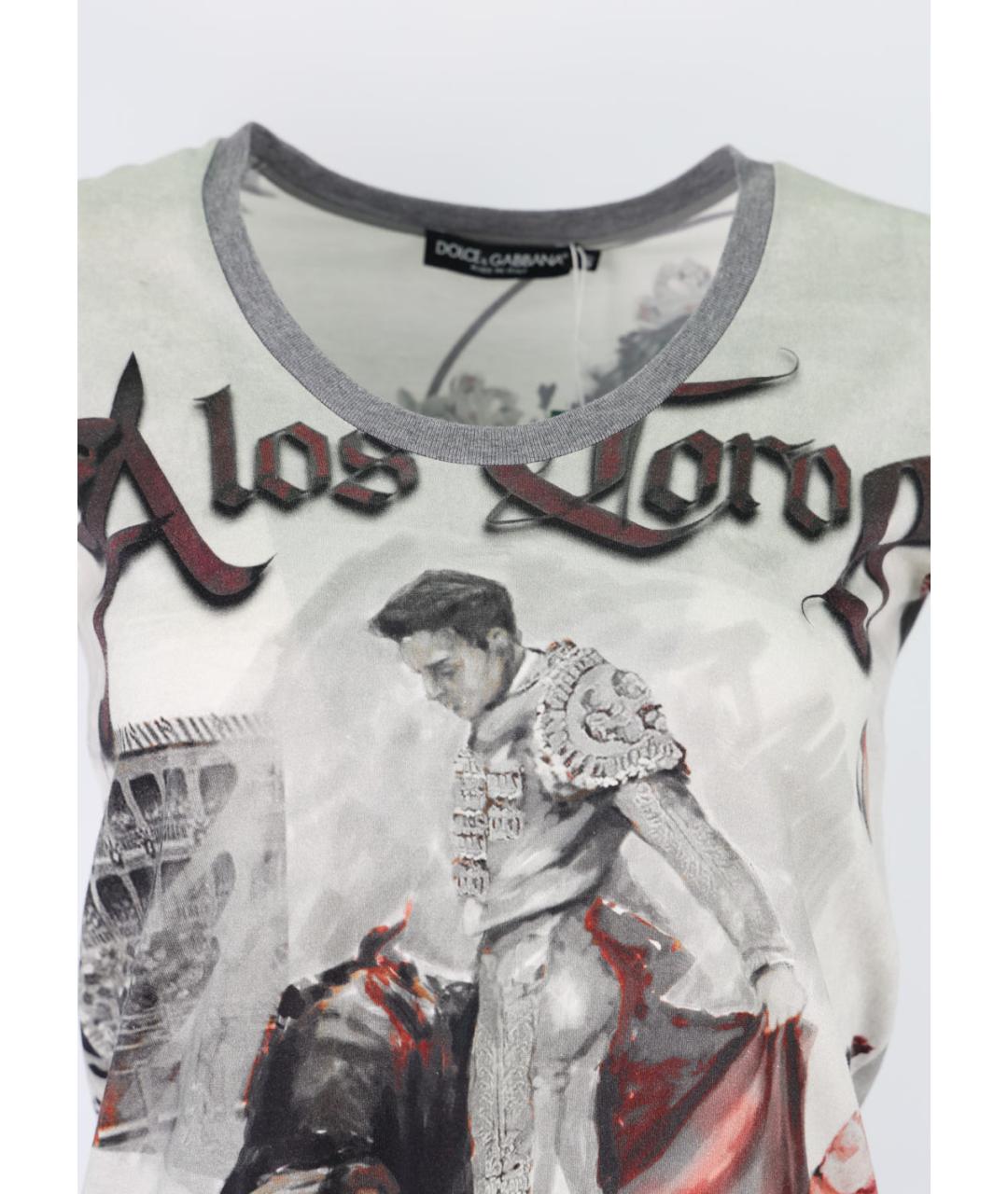 DOLCE&GABBANA Мульти хлопковая футболка, фото 4