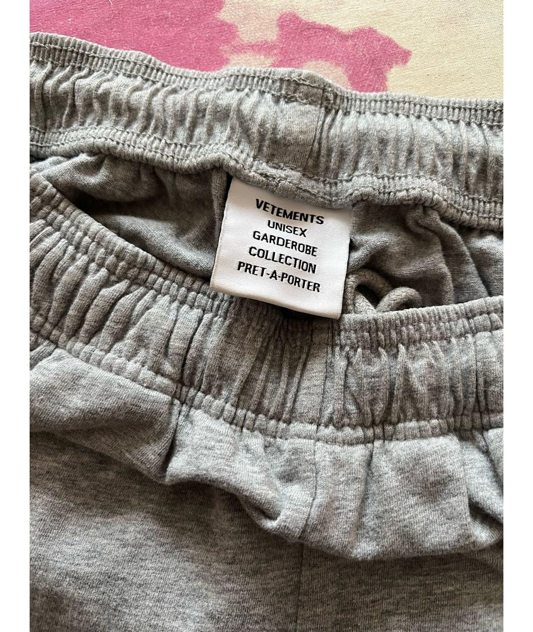 VETEMENTS Серые хлопковые шорты, фото 3