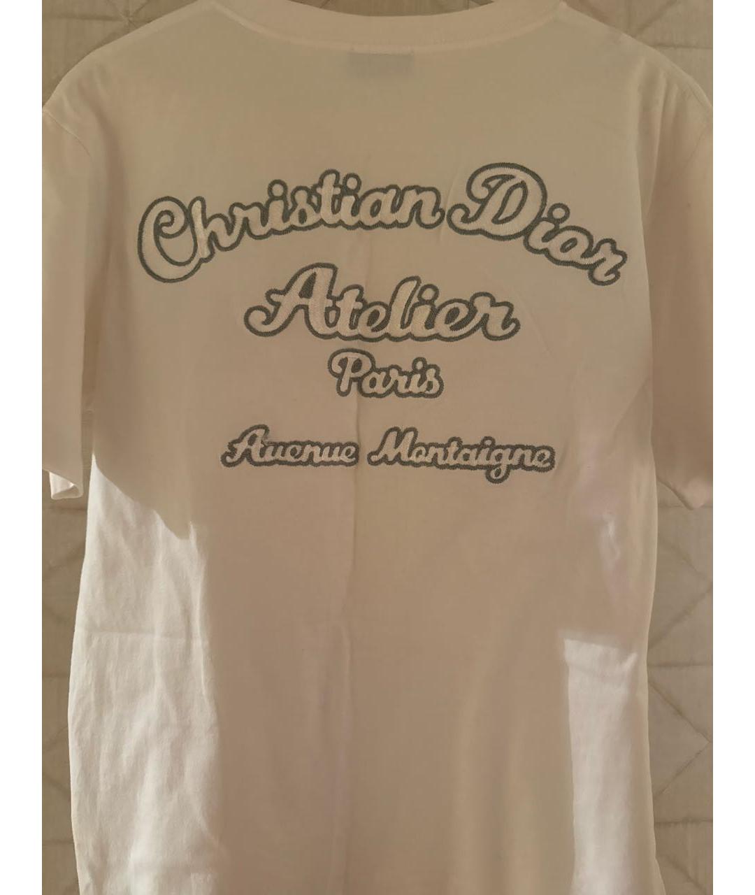 CHRISTIAN DIOR Белая хлопковая футболка, фото 5
