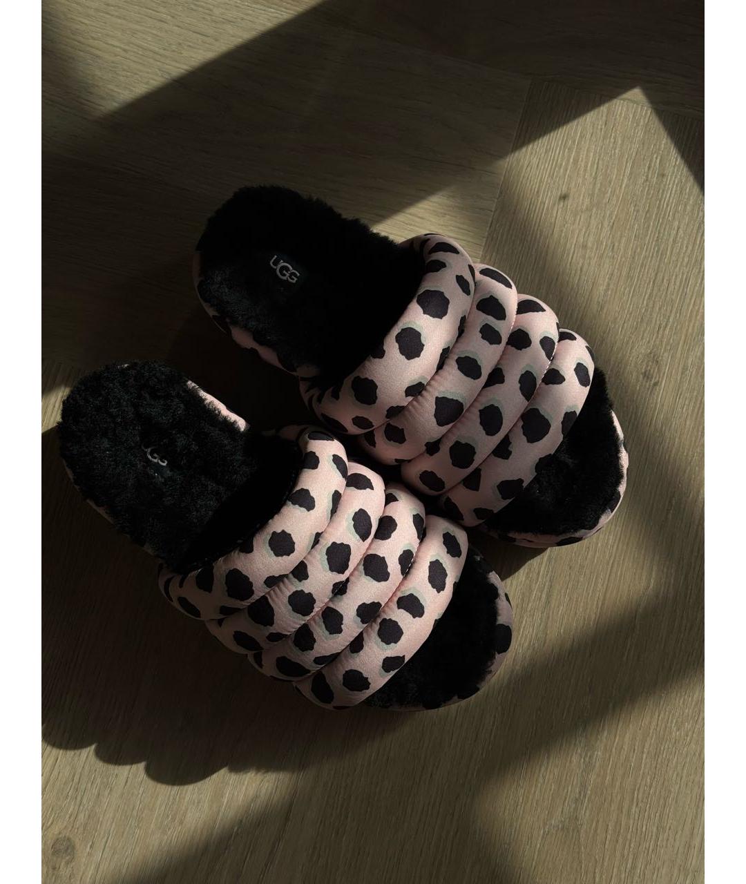 UGG AUSTRALIA Розовые текстильные шлепанцы, фото 3
