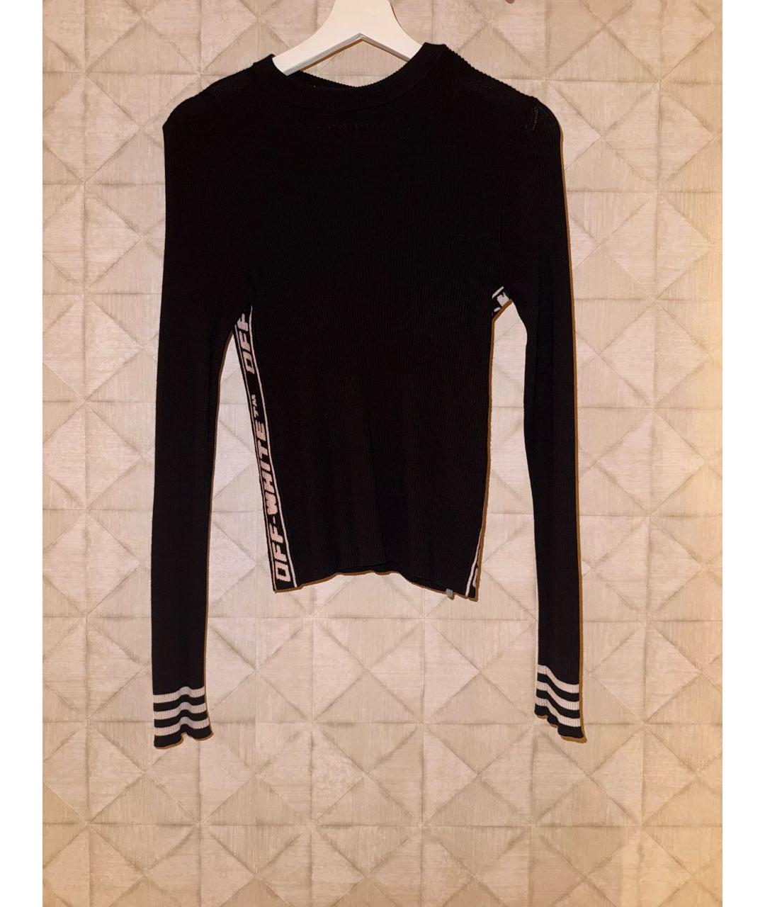 OFF-WHITE Черный вискозный джемпер / свитер, фото 6