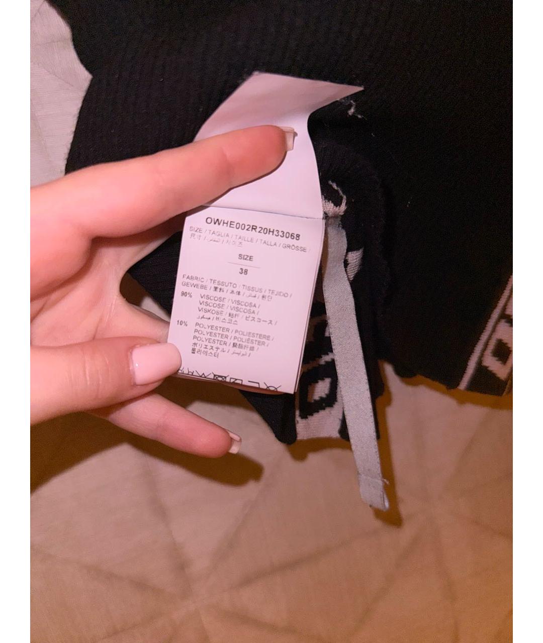 OFF-WHITE Черный вискозный джемпер / свитер, фото 3