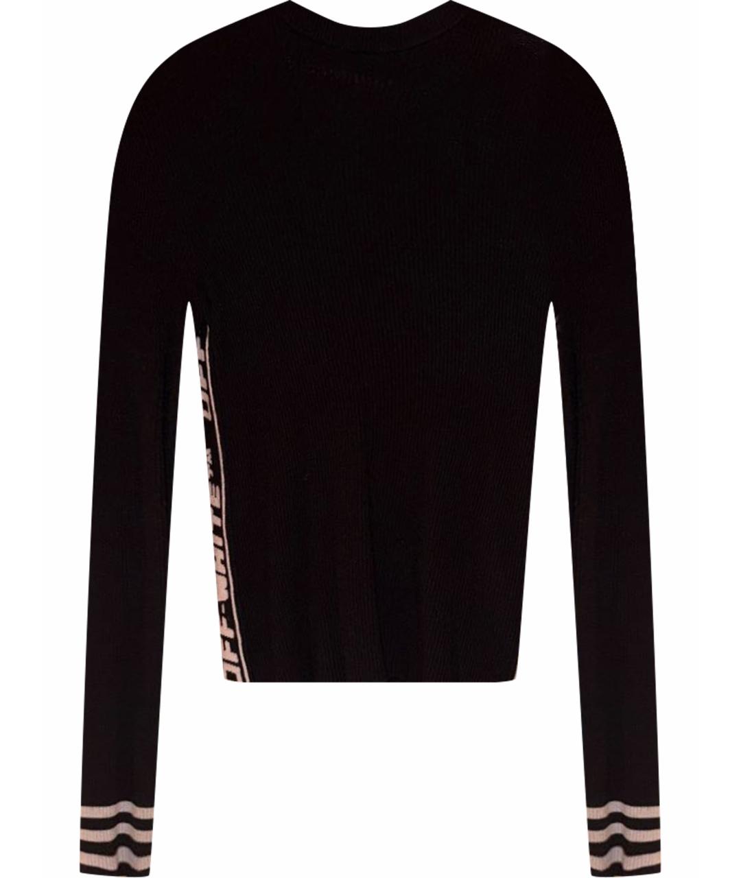OFF-WHITE Черный вискозный джемпер / свитер, фото 1