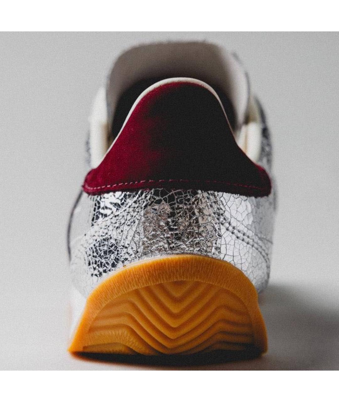 ADIDAS Серебряные кожаные кроссовки, фото 7
