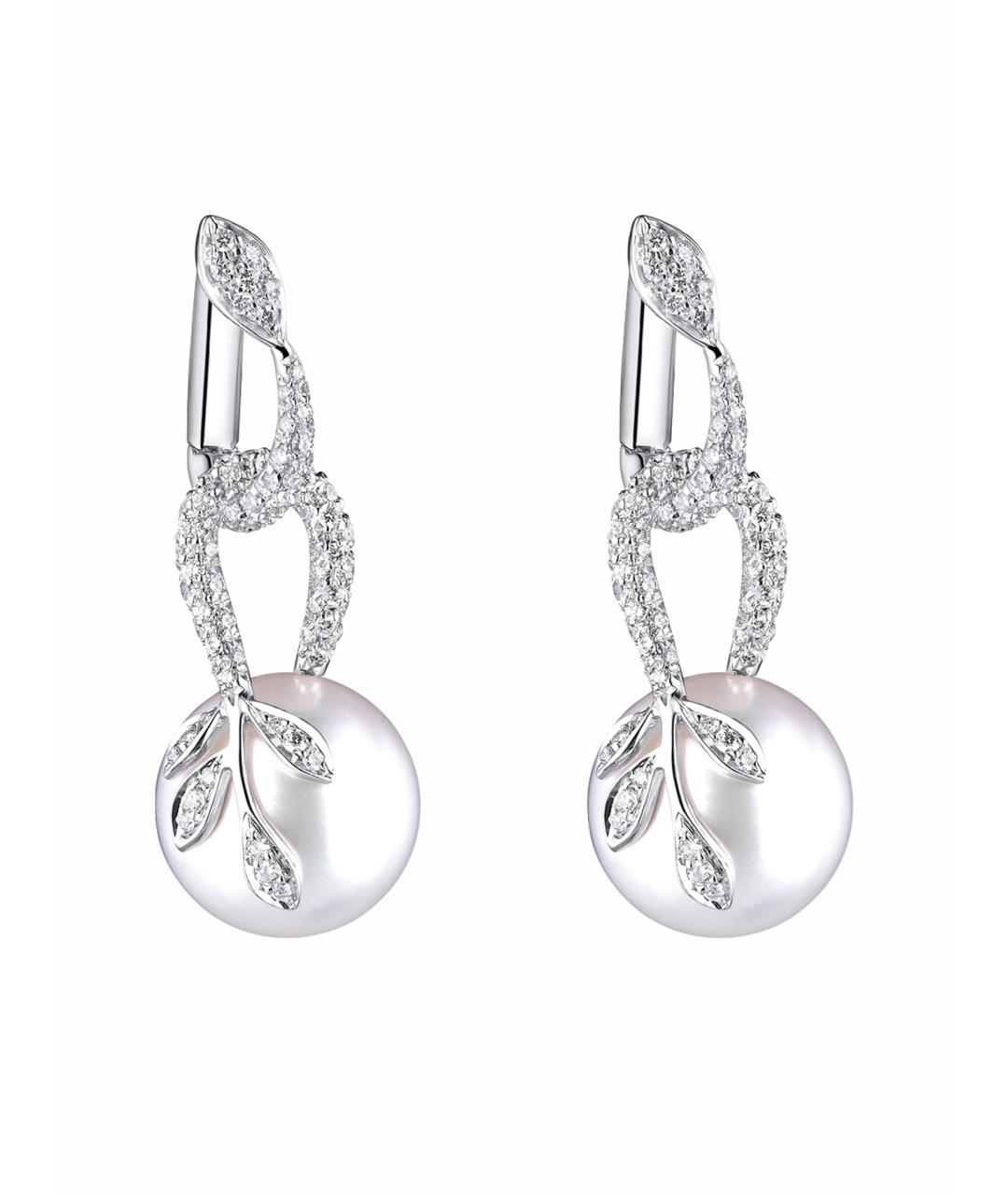Mikimoto Серьги из белого золота, фото 1