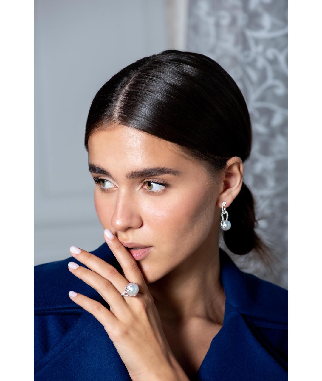Mikimoto Серьги из белого золота, фото 2