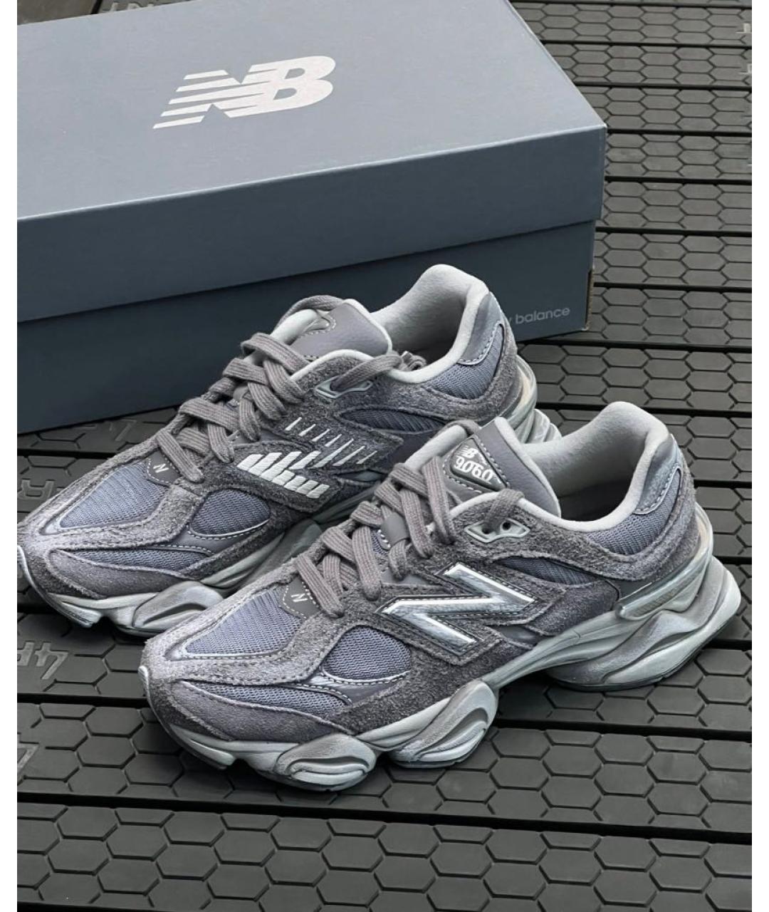 NEW BALANCE Антрацитовые замшевые низкие кроссовки / кеды, фото 8