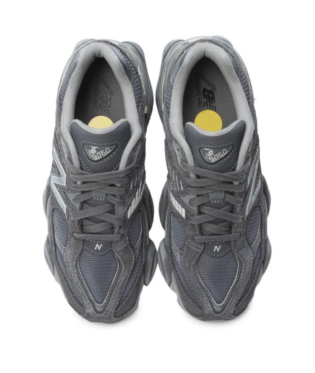 NEW BALANCE Антрацитовые замшевые низкие кроссовки / кеды, фото 3
