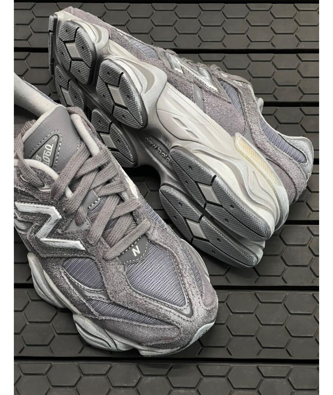 NEW BALANCE Антрацитовые замшевые низкие кроссовки / кеды, фото 6