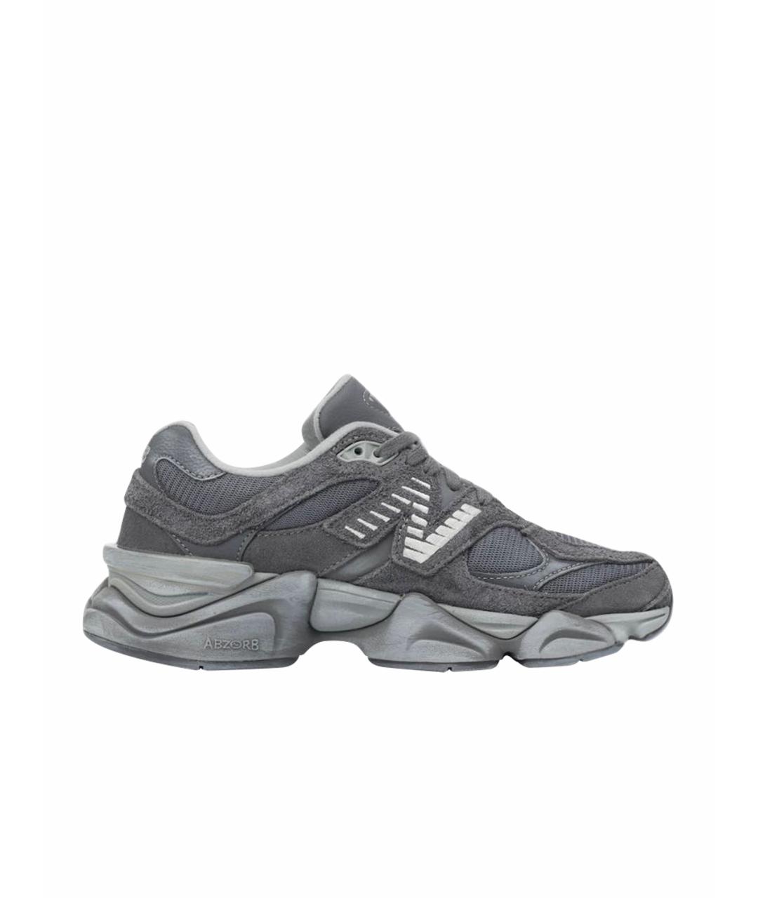 NEW BALANCE Антрацитовые замшевые низкие кроссовки / кеды, фото 1