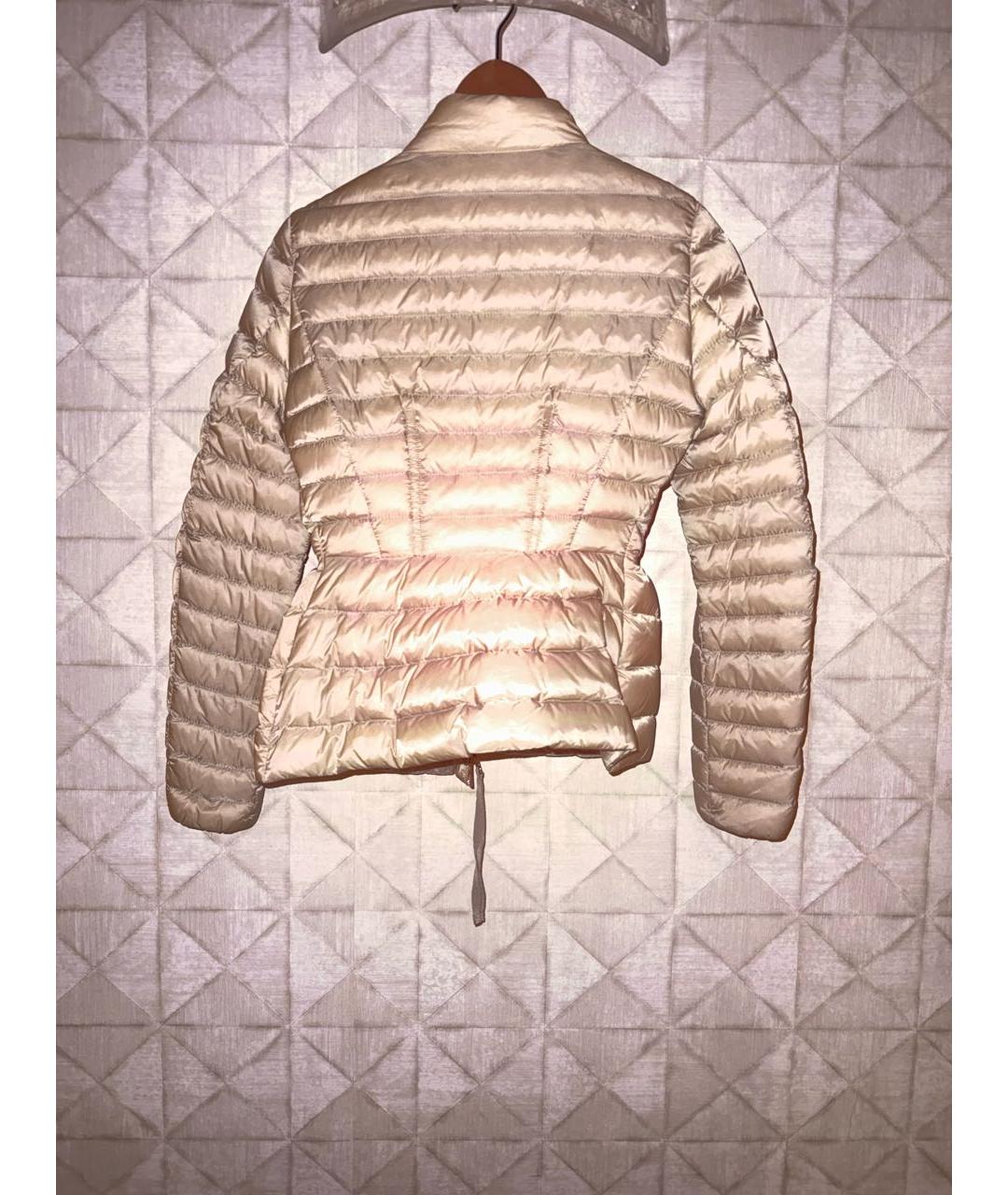 MONCLER Бежевая полиамидовая куртка, фото 2