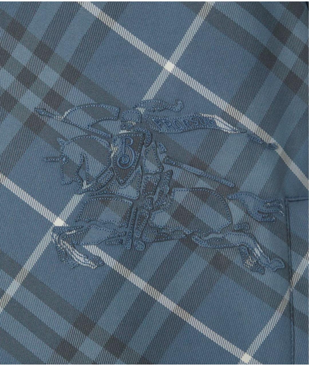 BURBERRY Синяя полиэстеровая куртка, фото 6