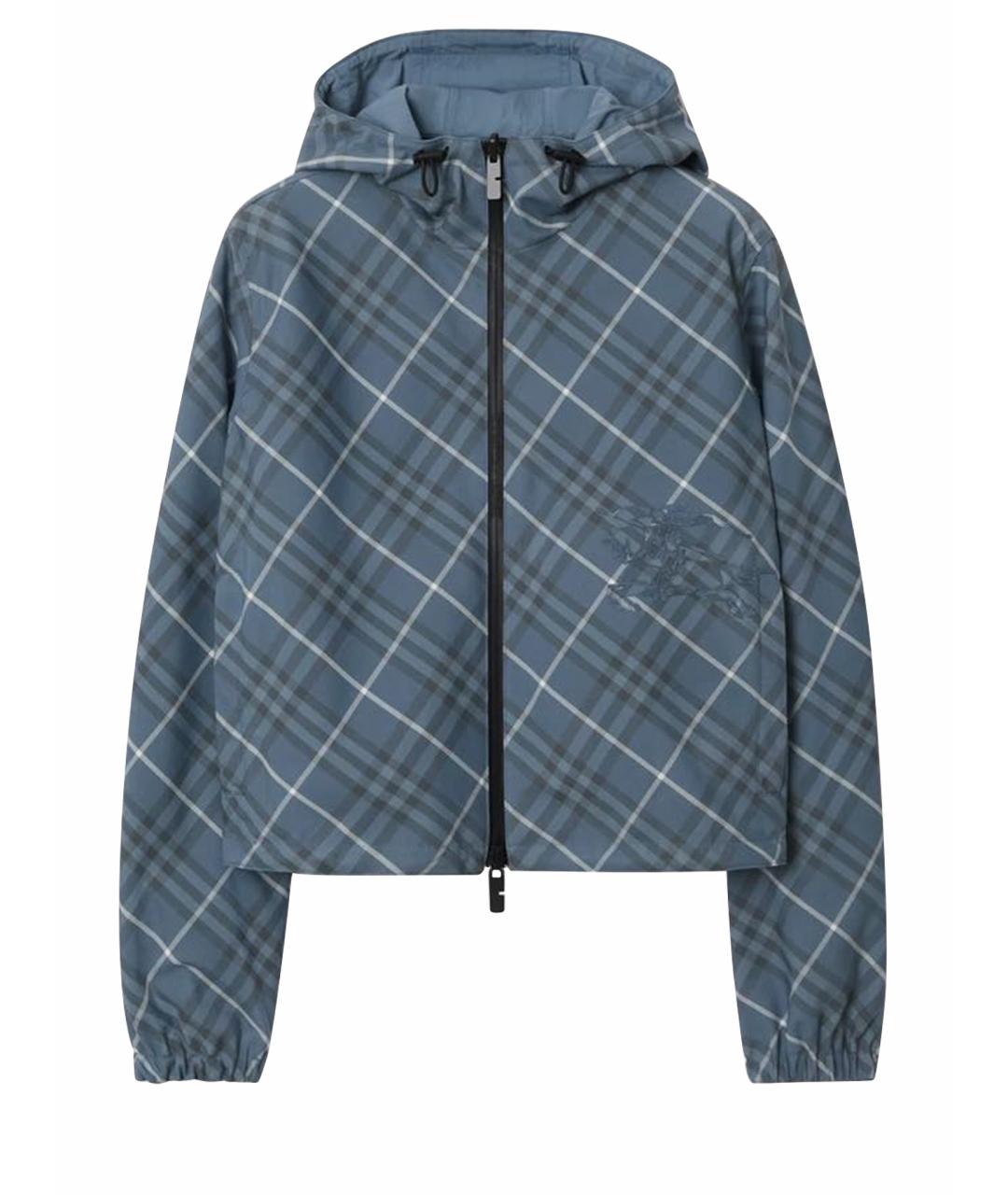 BURBERRY Синяя полиэстеровая куртка, фото 1