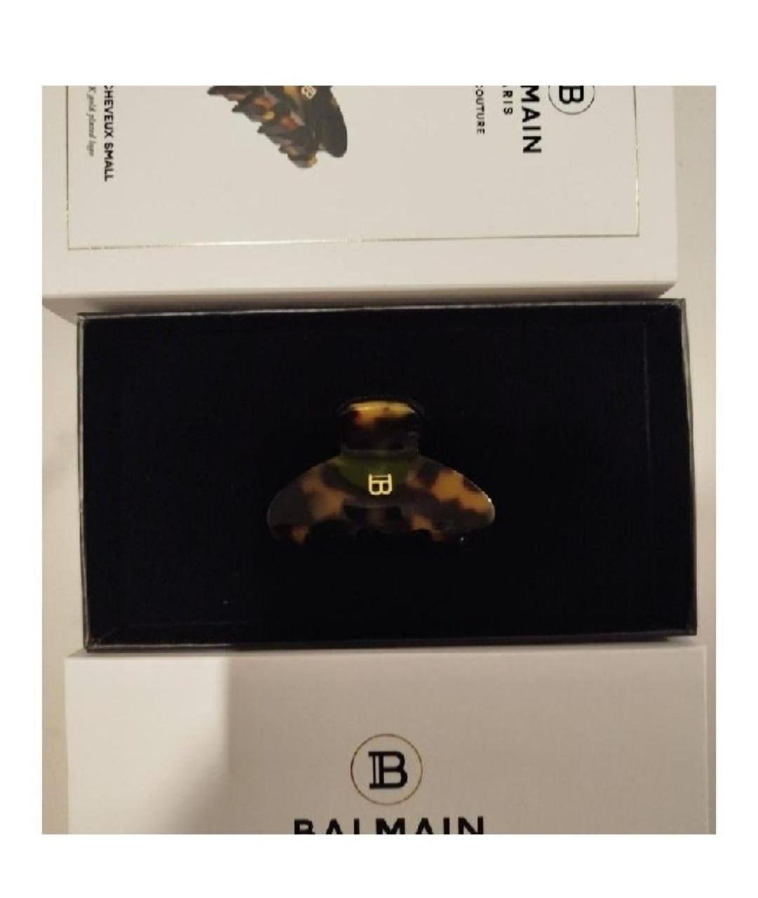 BALMAIN Коричневая заколка, фото 7