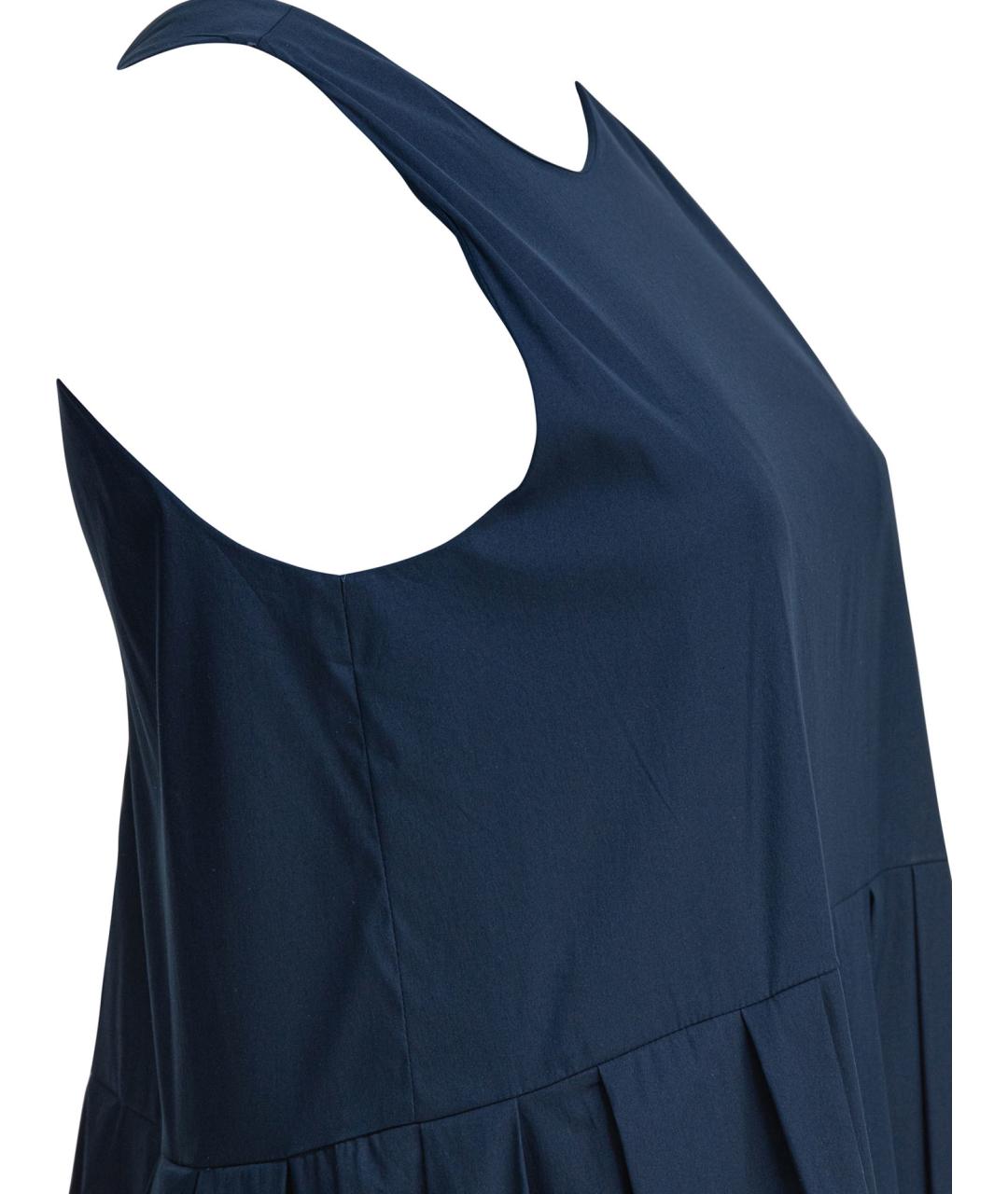 'S MAX MARA Синее хлопковое повседневное платье, фото 4