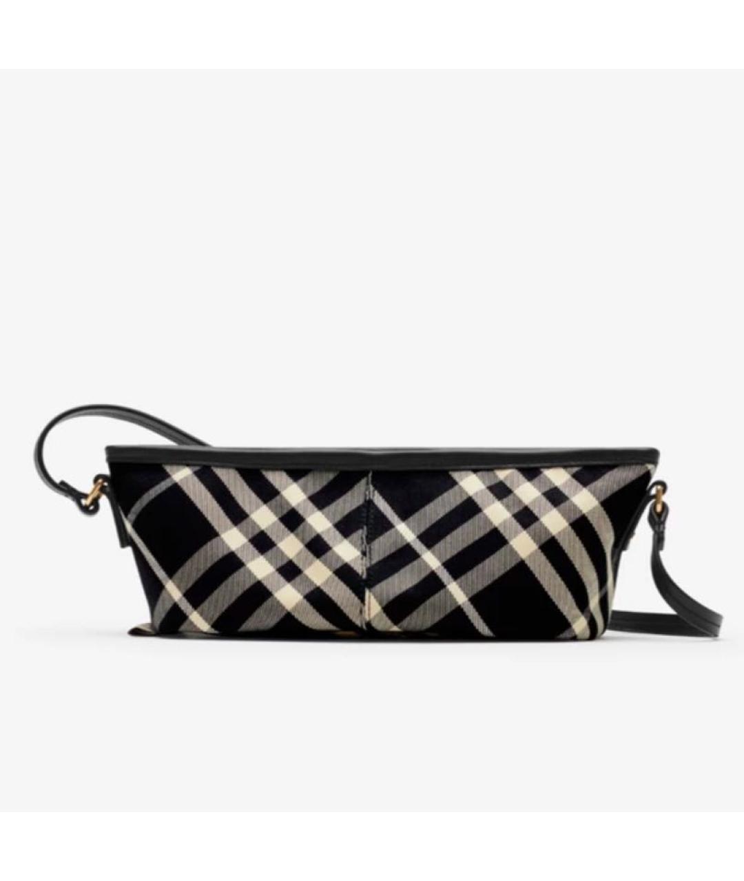 BURBERRY Черная хлопковая сумка через плечо, фото 5