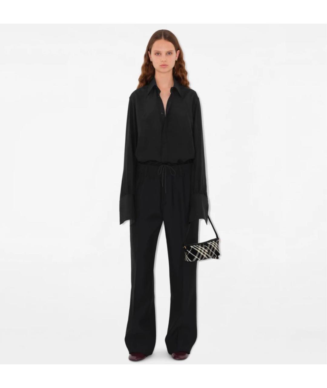 BURBERRY Черная хлопковая сумка через плечо, фото 2