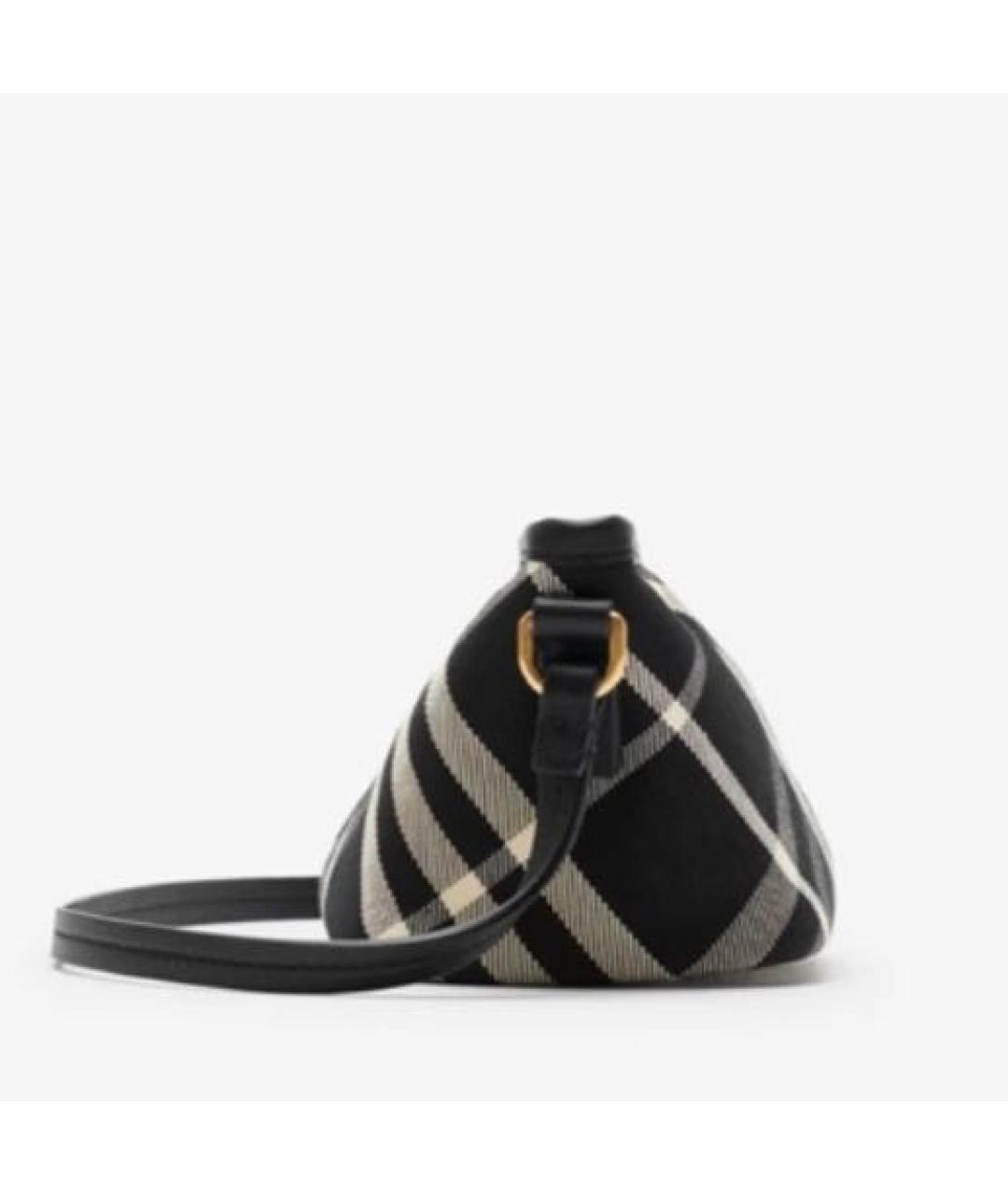 BURBERRY Черная хлопковая сумка через плечо, фото 4