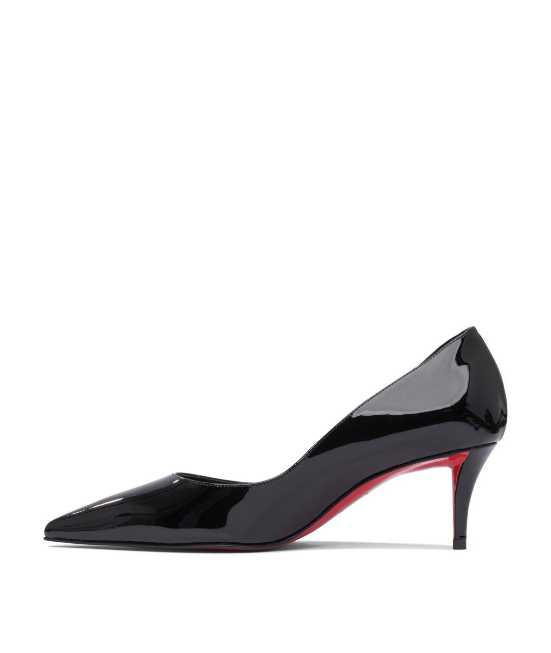 CHRISTIAN LOUBOUTIN Черные кожаные туфли, фото 3