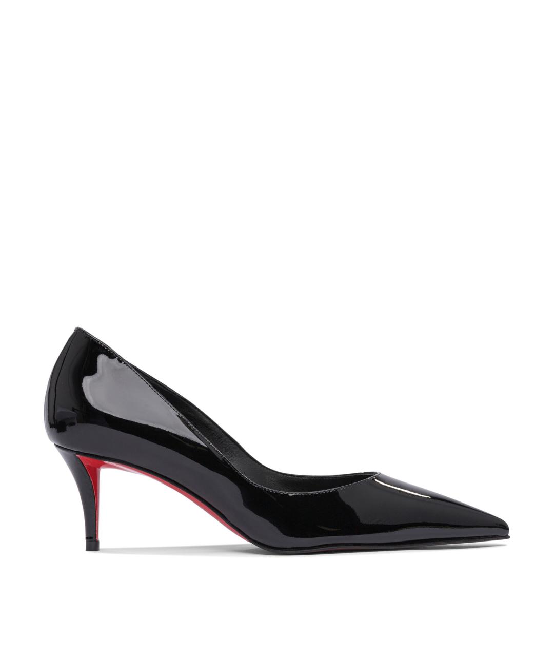 CHRISTIAN LOUBOUTIN Черные кожаные туфли, фото 1