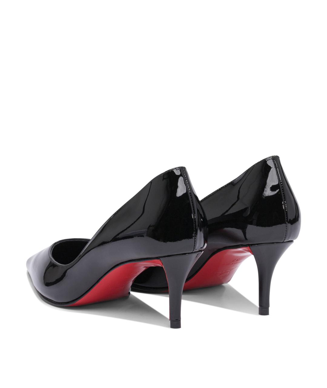 CHRISTIAN LOUBOUTIN Черные кожаные туфли, фото 4