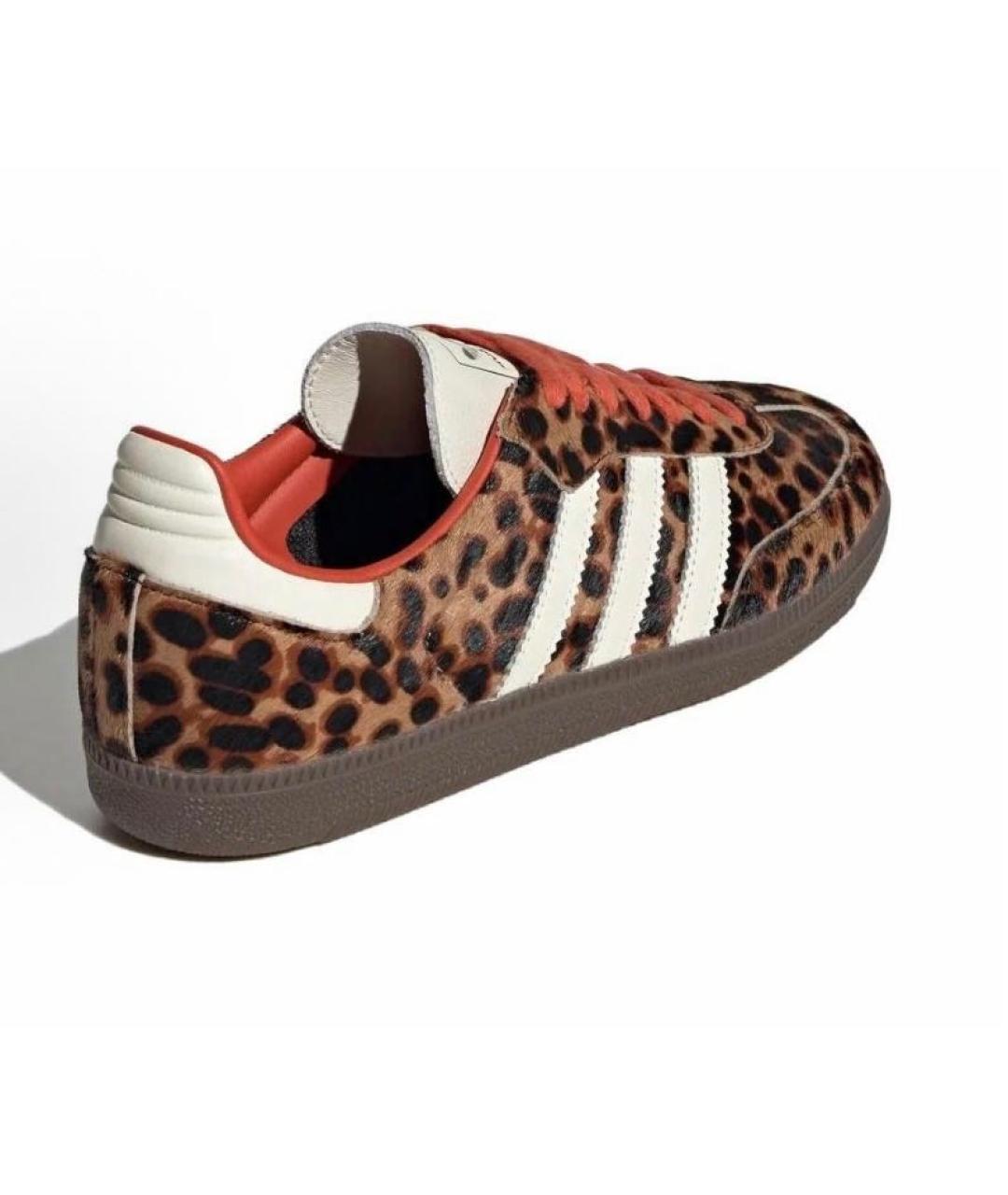 ADIDAS Коричневые бархатные кроссовки, фото 4