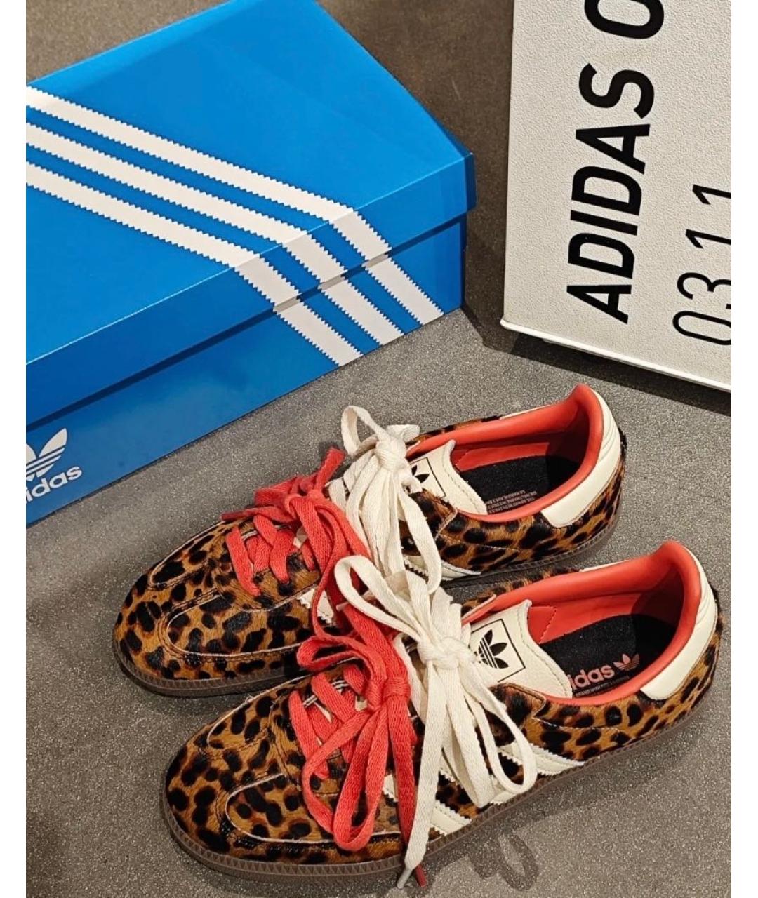ADIDAS Коричневые бархатные кроссовки, фото 5