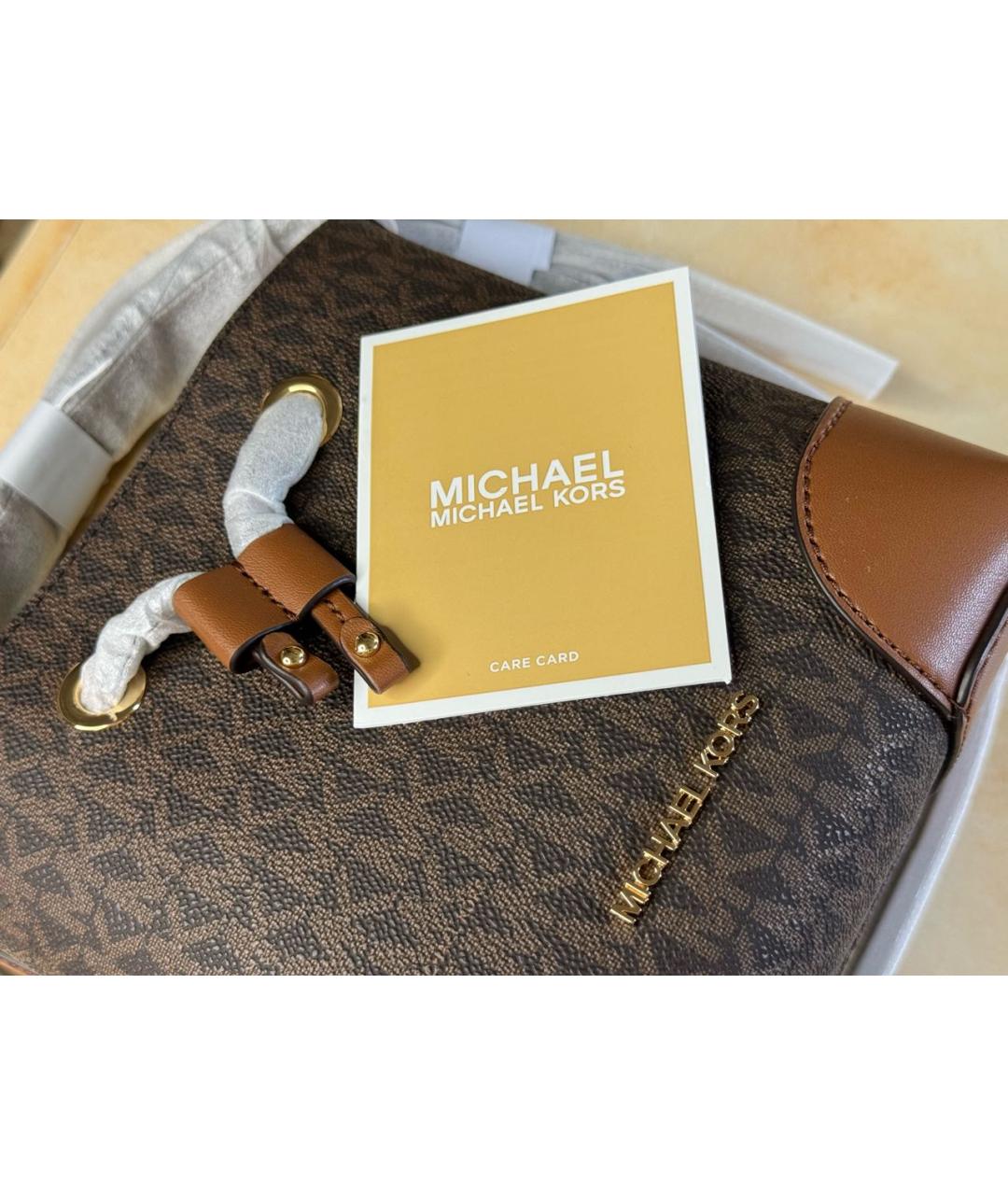MICHAEL KORS Коричневая сумка через плечо, фото 7